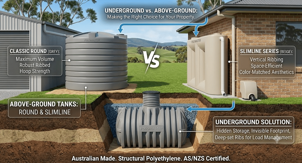 Above Ground Water Tanks vs Underground Water Tanks