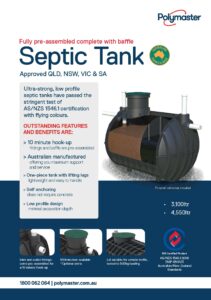 A flyer for a septic tank.