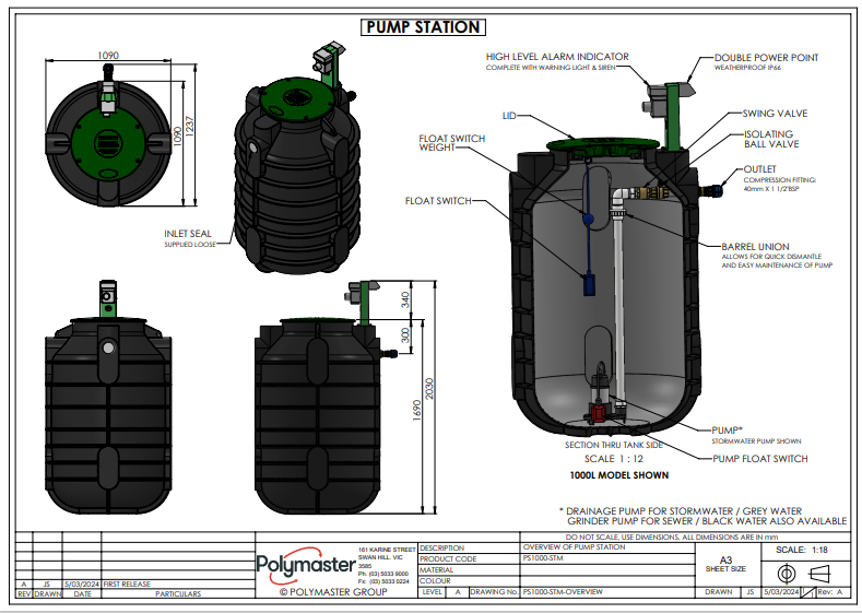 Sewer Black Water Pump Station Polymaster