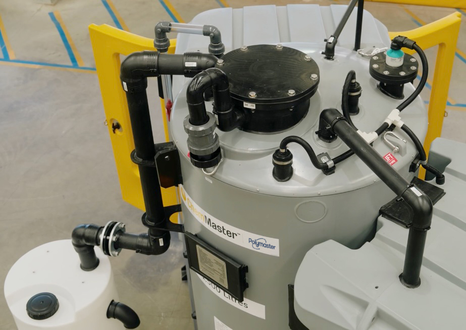 chemical bunded tank with scrubber