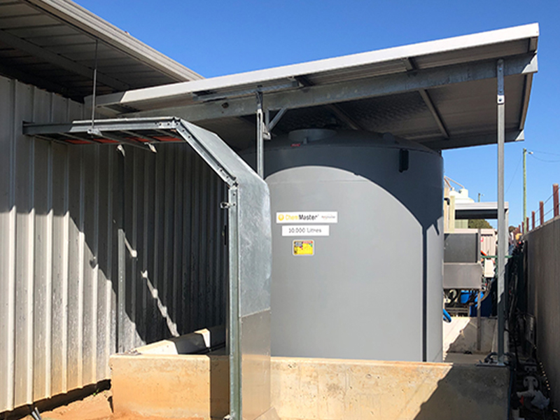 Polymaster Chemical Storage Tank installed in Lower Murray Water Plant
