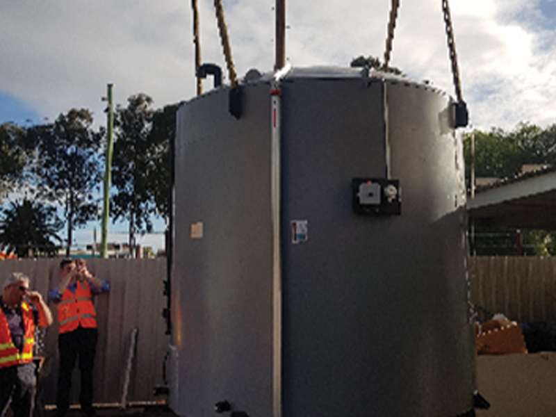 Polymaster Chemical Storage Tank installed in Lower Murray Water Plant