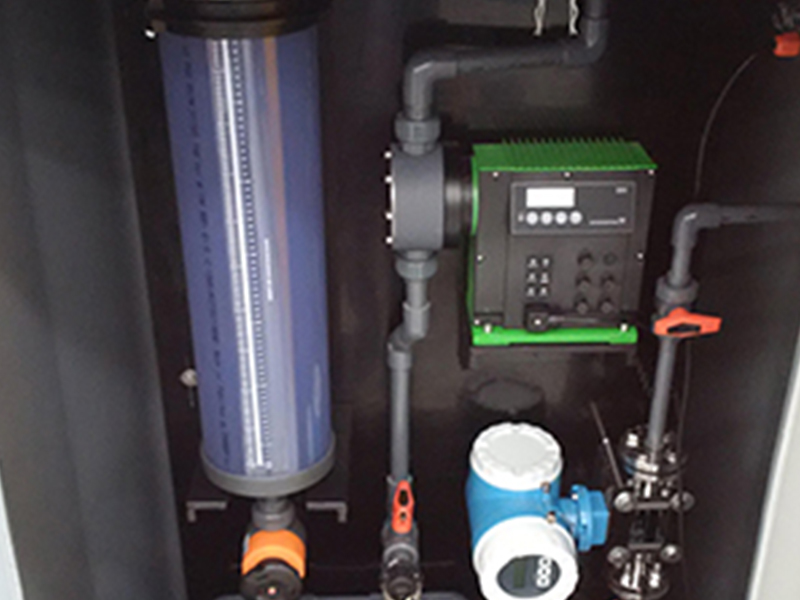 Pipework of a Polymaster Chemical Tank