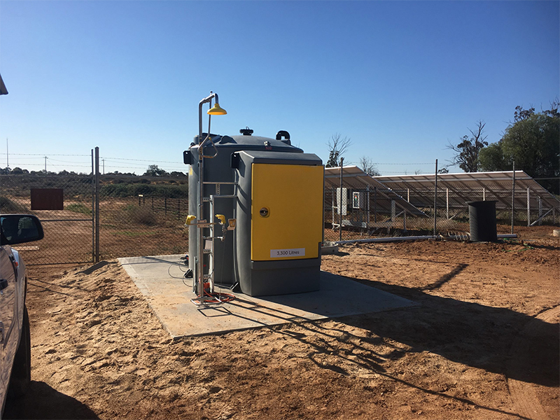 Polymaster Chemical Storage Tank installed in Lower Murray Water Plumatella