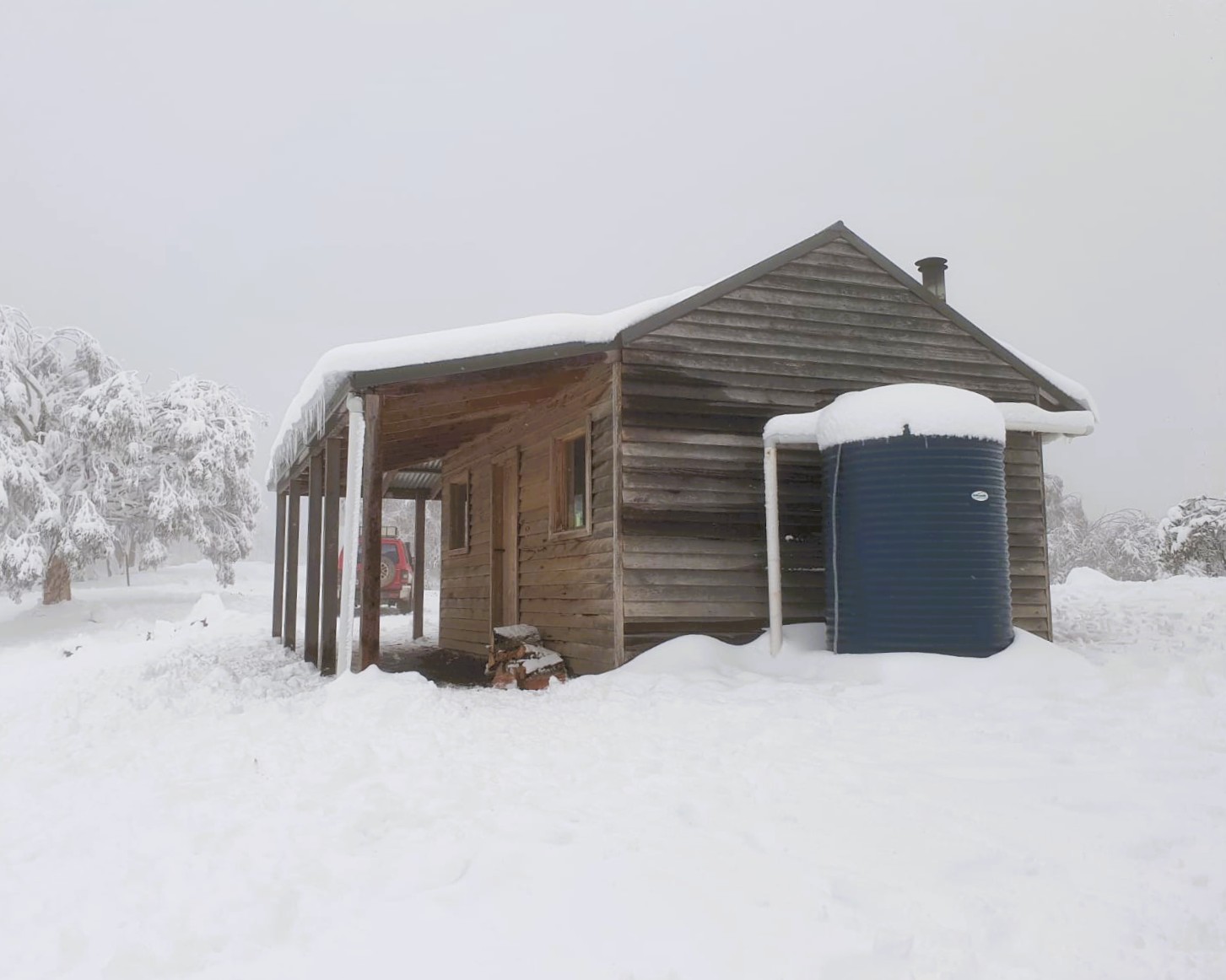 Water Tank in snow