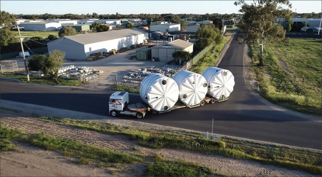 Delivery of 50KL tanks