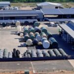 aerial shot of the Polymaster tank yard