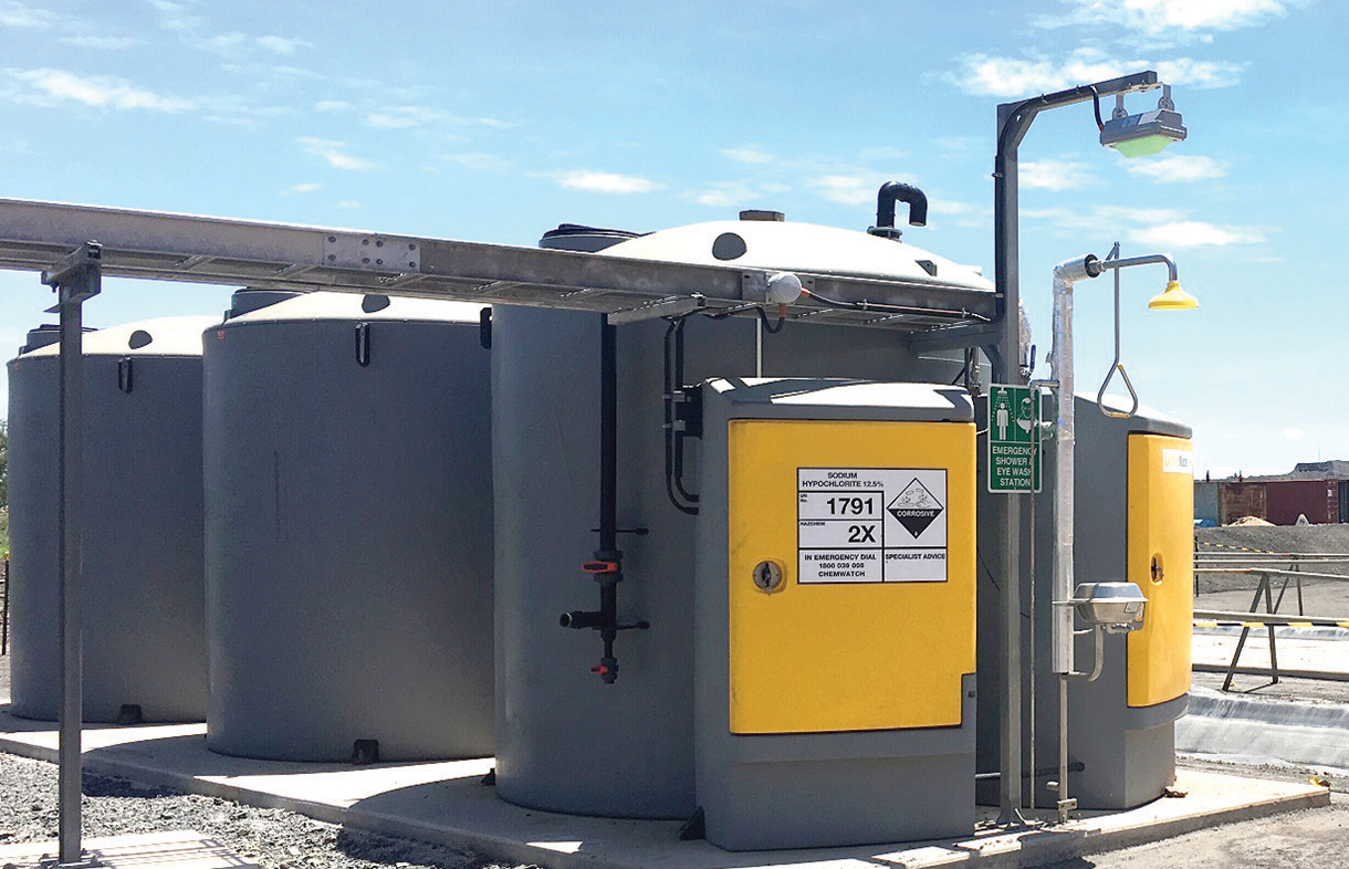 self bunded tanks in an industrial space