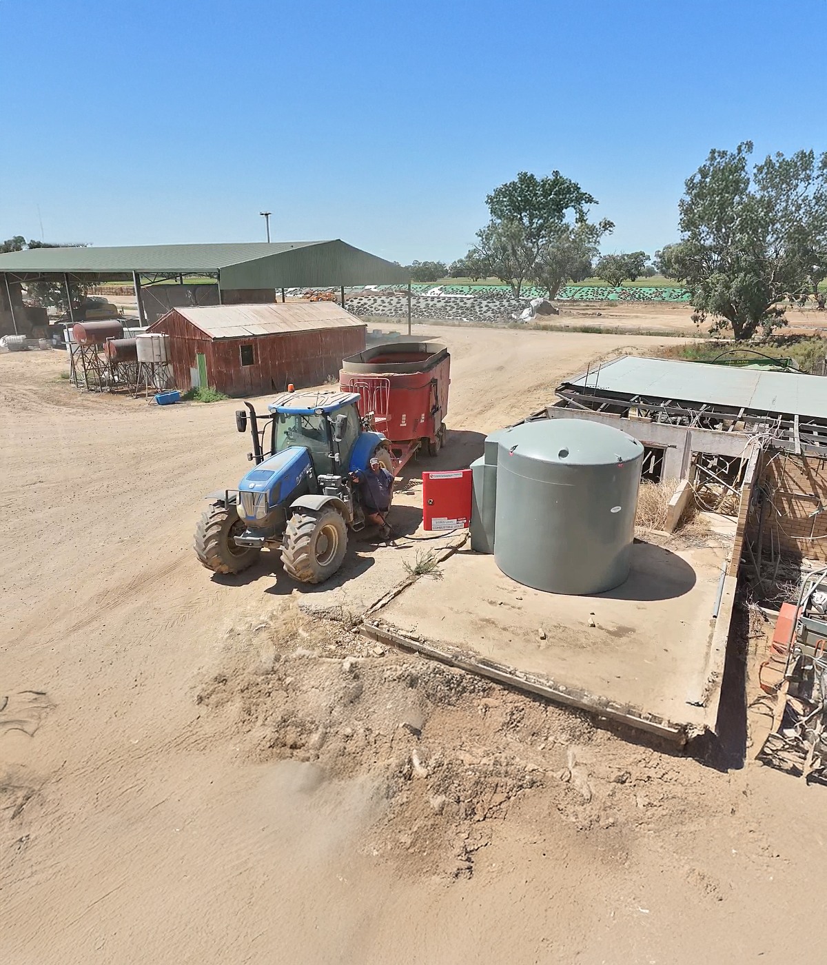 bunded diesel tank on farm