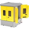 Enclosed IBC Bund – RH Config, Day Tank, Hoses & Vent – Aggressive Chemicals
