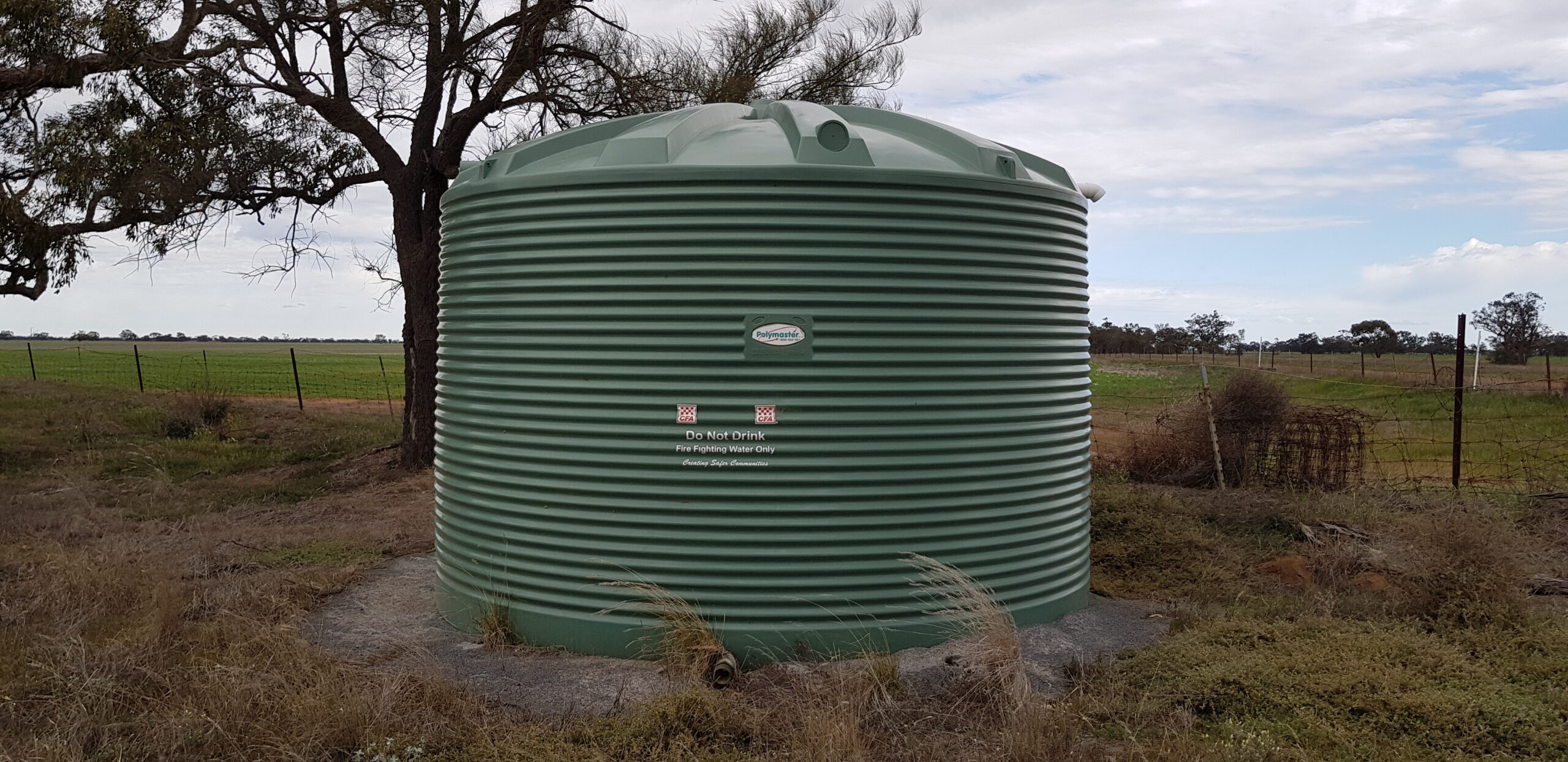 RWT22500 CFA fire fighting pipeline tank ..near Dumosa